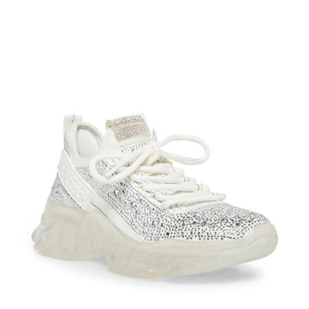 Steve Madden Womens Maxima Fashion Running Shoes White 8.5 Medium (B M) | Walmart (US)