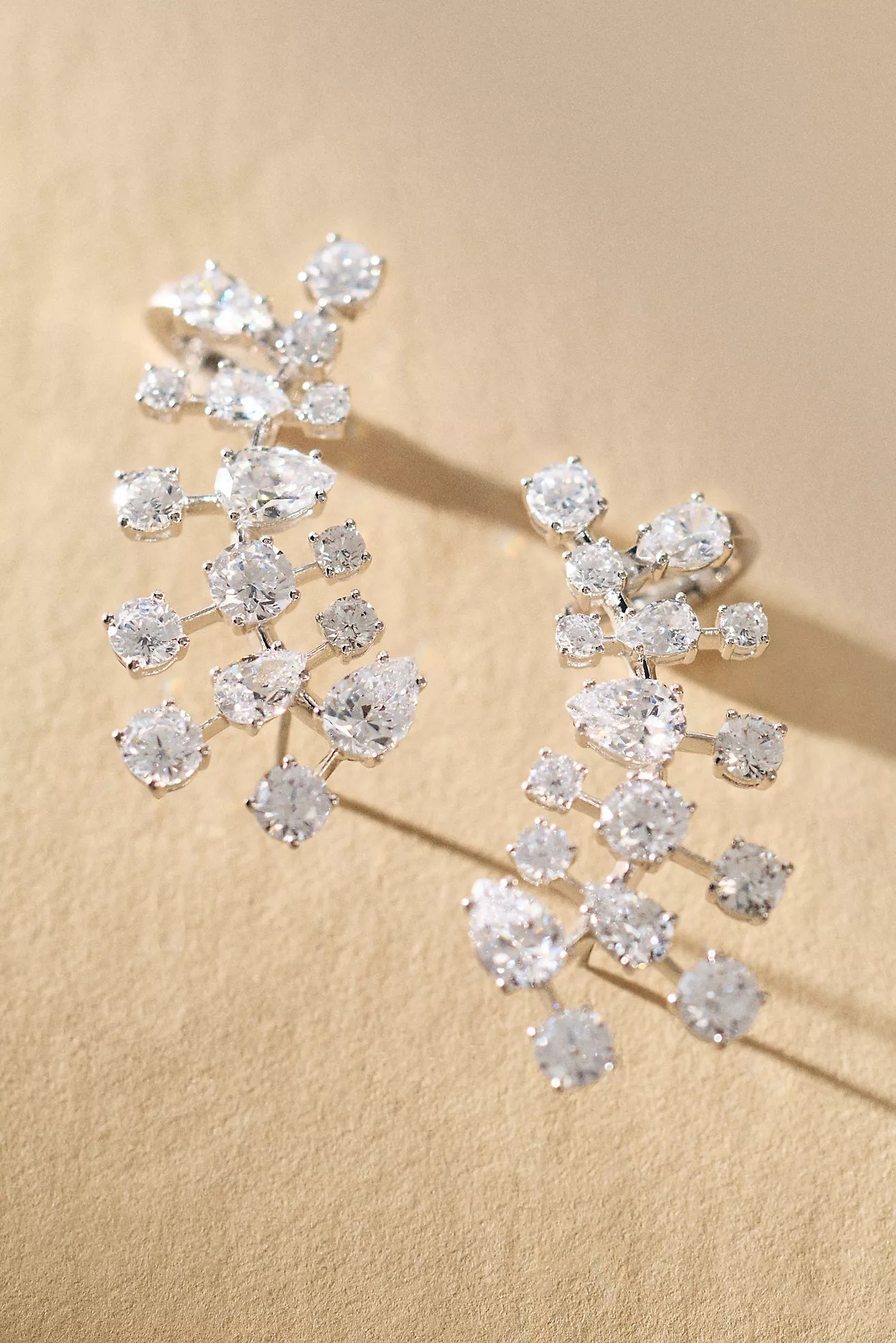 NADRI Hollywood Crystal Cluster Climber Earrings | Anthropologie (US)