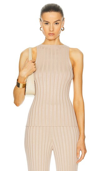 by Marianna Sereph Rib Tank in Champagne | Revolve Clothing (Global)