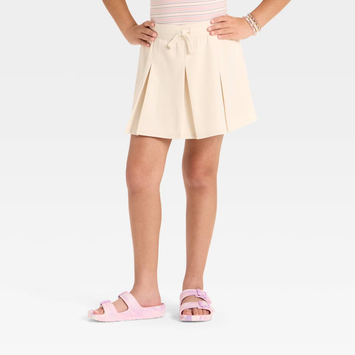 Girls' Pull-On Knit Skort - Cat & Jack™ Beige L | Target