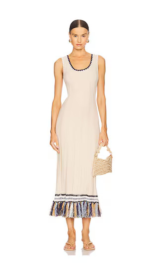 Julianna Tank Midi Dress in Sand Multi | Revolve Clothing (Global)