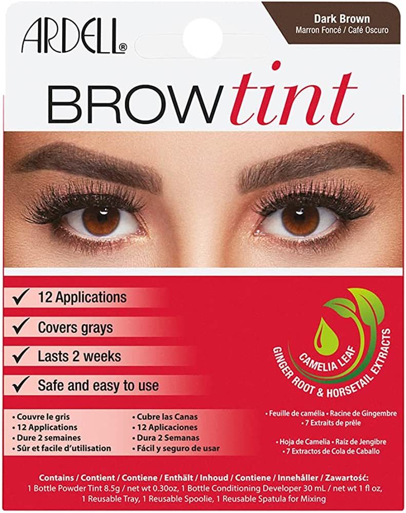 Ardell Brow Tint Dark Brown, Longer-lasting Semi-permanent Brow Dye, with Natural Extracts, Compl... | Amazon (US)