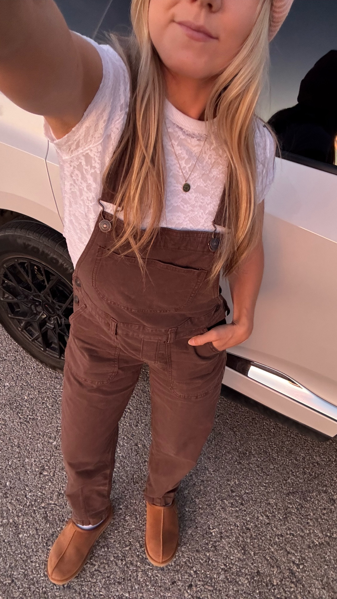 Road trip fit 🤎✨

Overalls: XXS (fits big - size down!)
Lace top: XXS (also fits big - size down!)
Shoes: 8 


Fall outfit, fall fit, brown coveralls, coveralls, lace layering shirt, white, comfy winter booties, fuzzy fall slip ons, dearform, petite fashion, mom fit, outfit of the day 


#LTKSaleAlert #LTKFindsUnder50 #LTKFindsUnder100