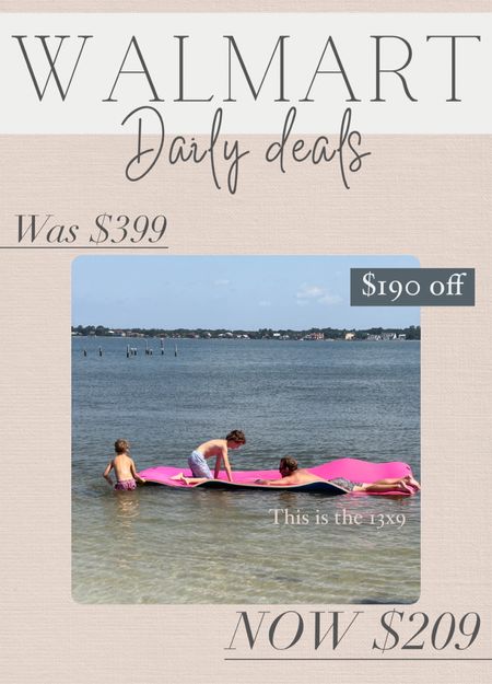 Floating water mat that’s perfect for the lake, beach, or even pool and it’s on major sale! This is the 13x 5, not 13x9

#LTKSwim #LTKSeasonal #LTKTravel