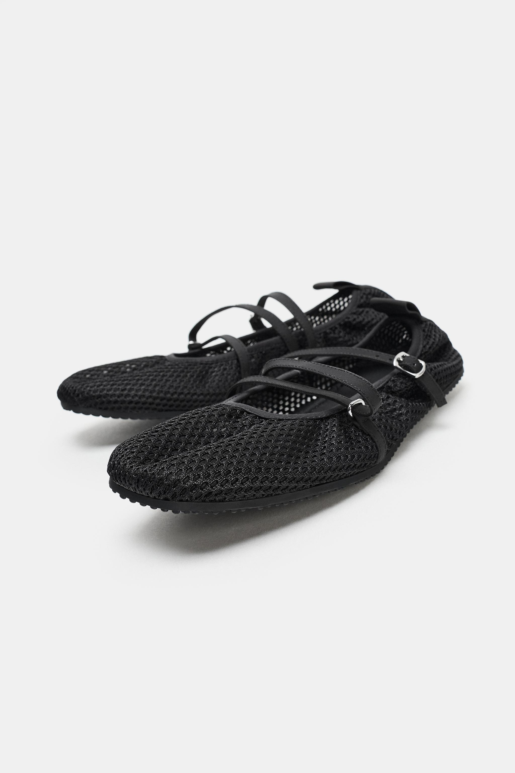 CUT-OUT STRAPPY BALLET FLATS | Zara FR