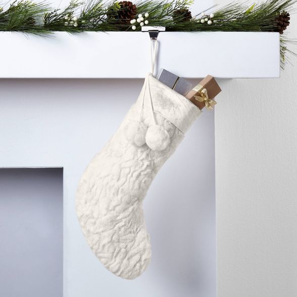 Plush Faux Fur Christmas Stocking with Velvet Cuff - Wondershop™ | Target