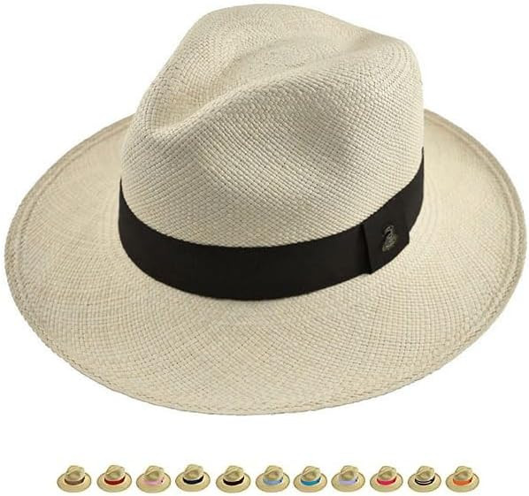 Genuine Panama Hat - Customizable Band Color - Classic Summer Fedora - Toquilla Straw - Handwoven... | Amazon (US)