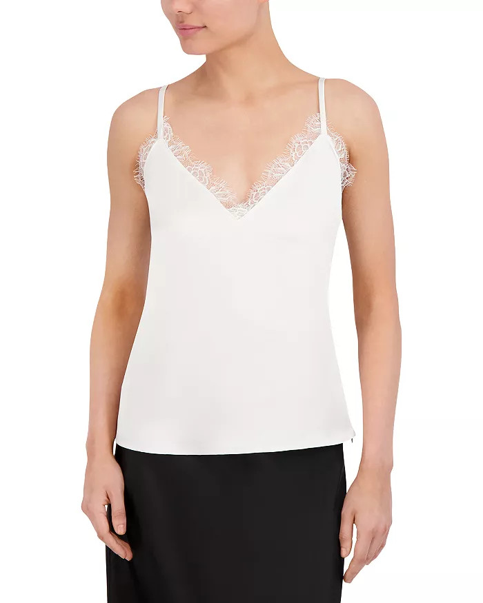 Woven Lace Trim Camisole | Bloomingdale's (US)