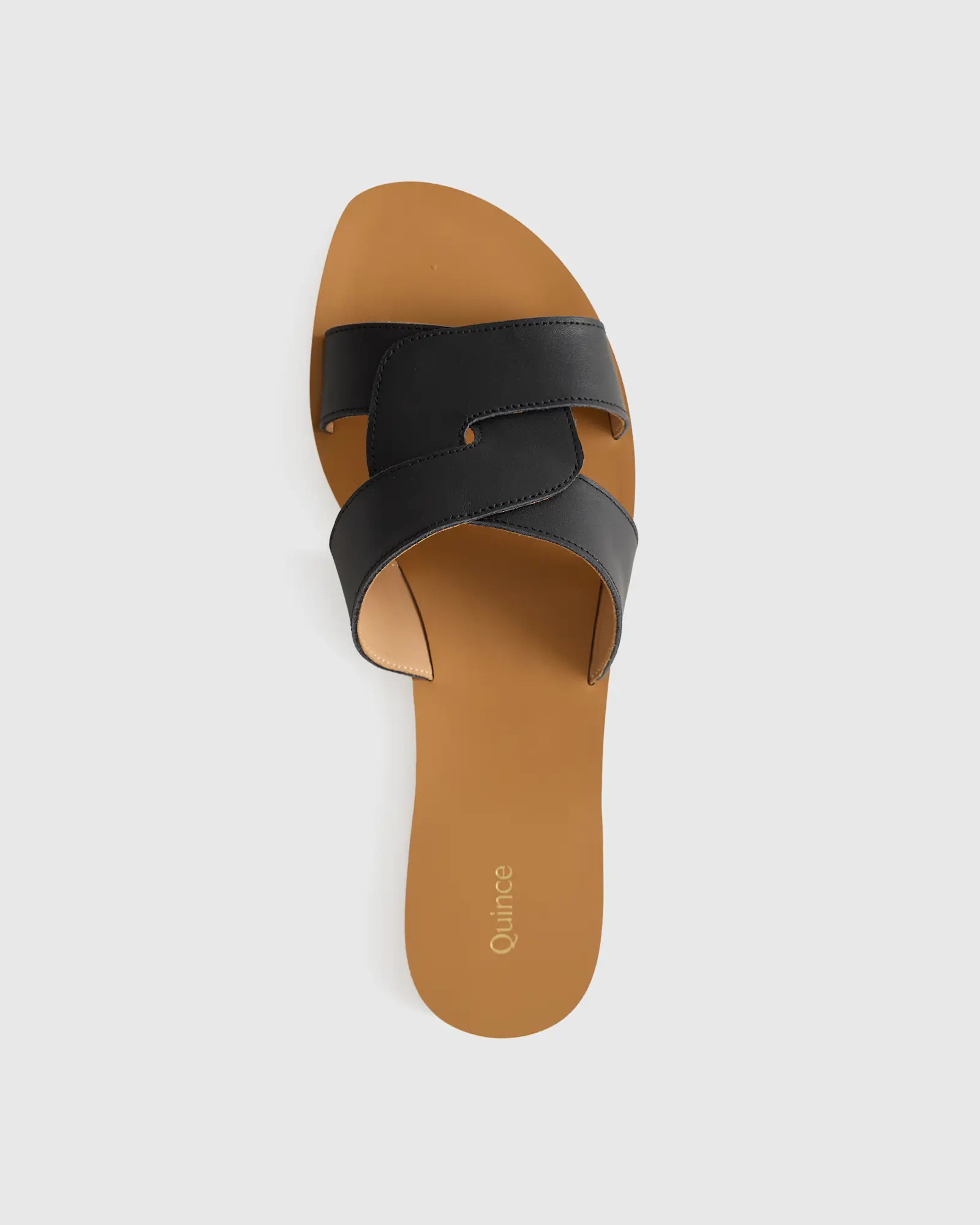 Italian Leather Cutout Slide Sandal | Quince