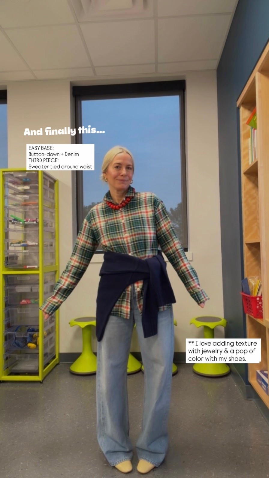 Button-down + Denim + Sweater

#LTKootd #LTKSeasonal #LTKOver40