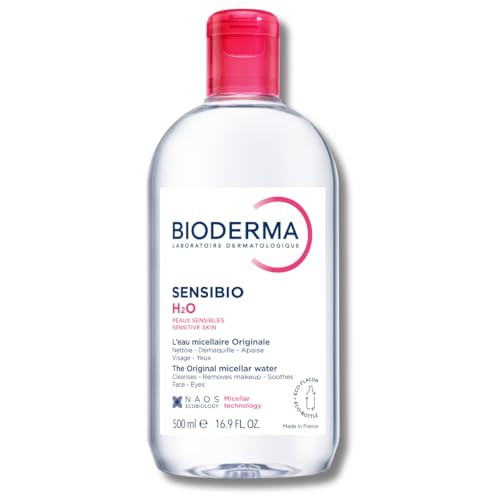 Bioderma Sensibio H2O Micellar Water, Makeup Remover Cleanser, Gentle for Skin, Fragrance-Free & Alcohol-Free, Gentle Face Cleanser for Sensitive Skin, 16.9 Fl Oz | Amazon (US)