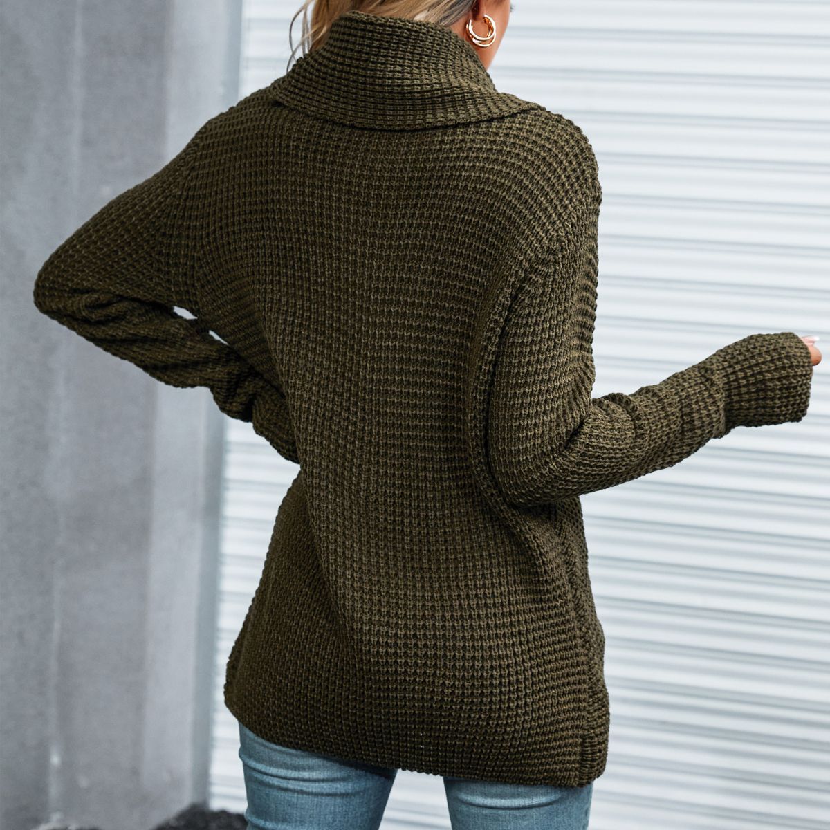 Women's Buttoned Turtleneck Wrap Sweater - Cupshe | Target