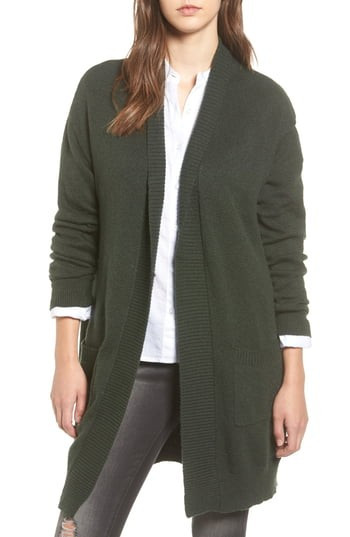 Women's Bp. Rib Trim Long Cardigan | Nordstrom