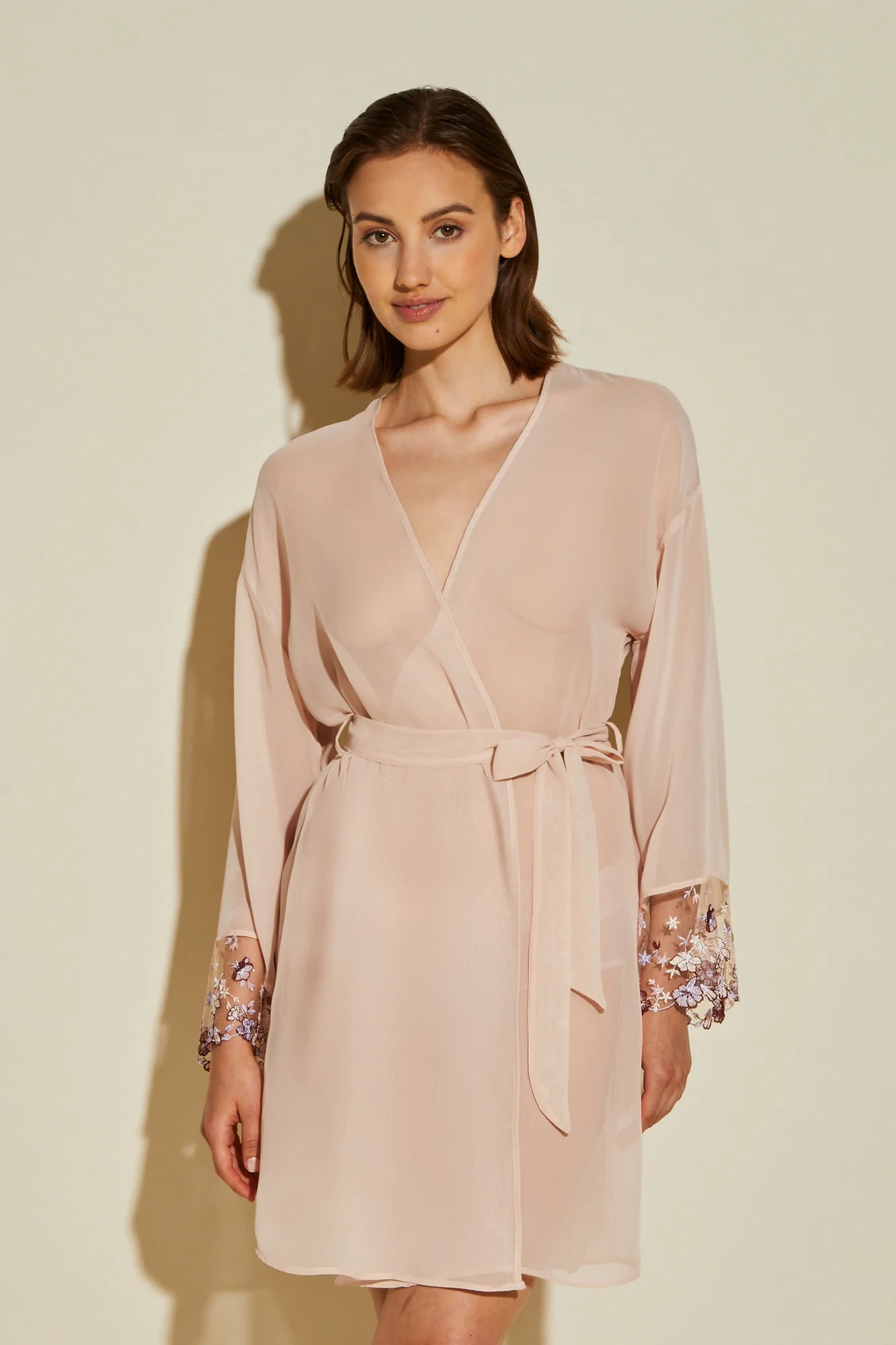 Cosabella Women's Abri Robe, Pink, Small, Mesh Robe | Cosabella