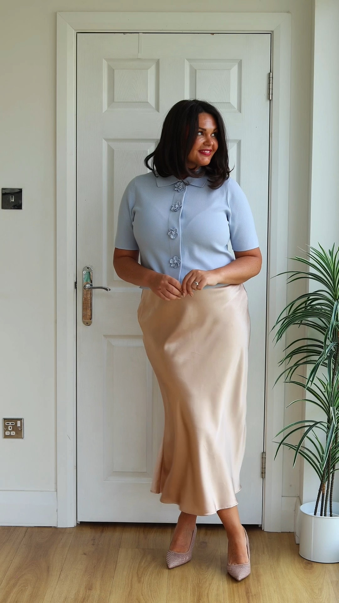 Powder blue and floral feature buttons, a gorgeous addition to any wardrobe.  Plus dress up or dress down, you choose! 

#LTKmidsize #LTKspring #LTKuk