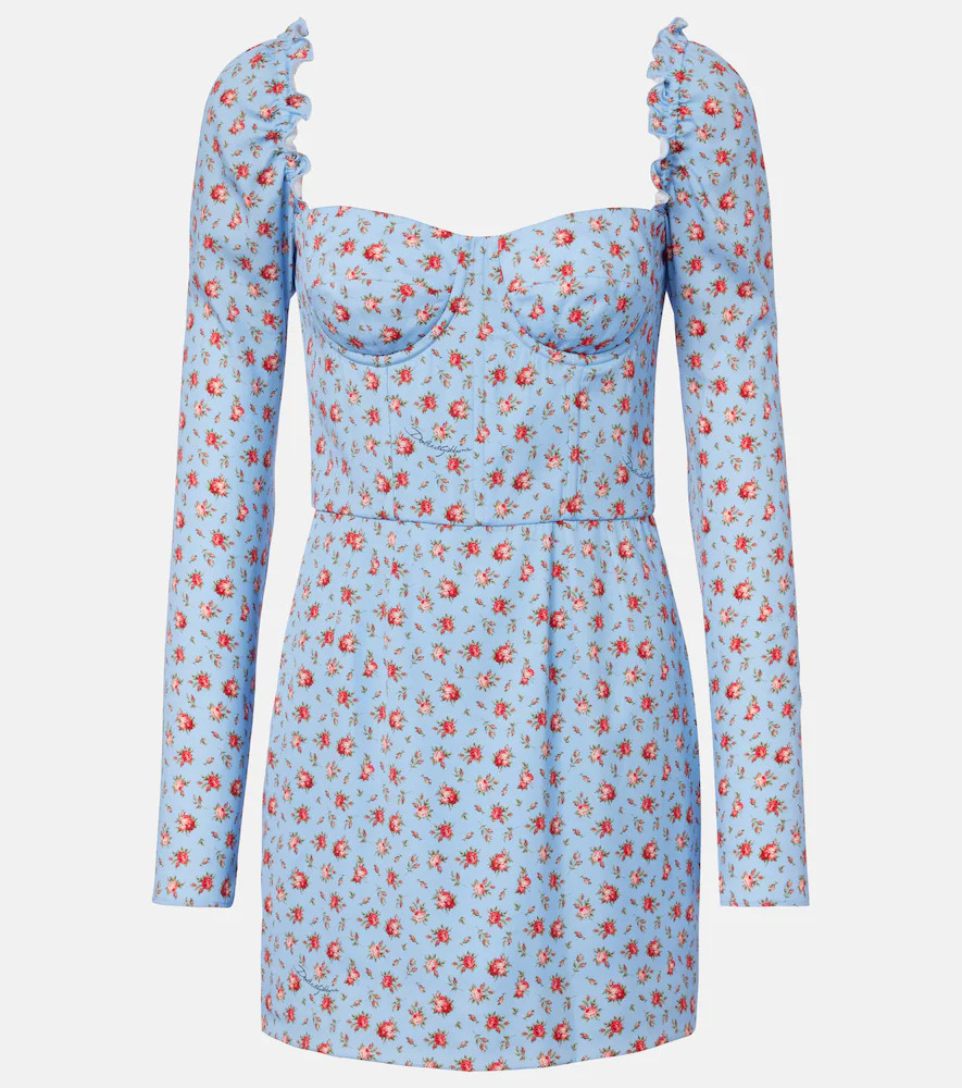 Dolce&Gabbana Floral silk-blend minidress | Mytheresa (US/CA)