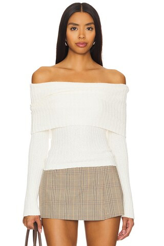 Lovers and Friends Sade Knit Top in Ivory from Revolve.com | Revolve Clothing (Global)