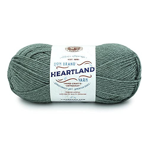 Lion Brand Yarn Heartland Yarn, Worsted-Weight Yarn for Knitting, Crocheting, and Crafting, 1 Pack, Petrified Forest | Amazon (US)