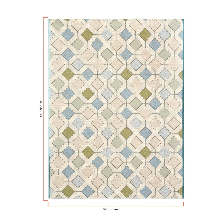 Beautiful 5' x 7' Tiles Outdoor Rug by Drew Barrymore | Walmart (US)