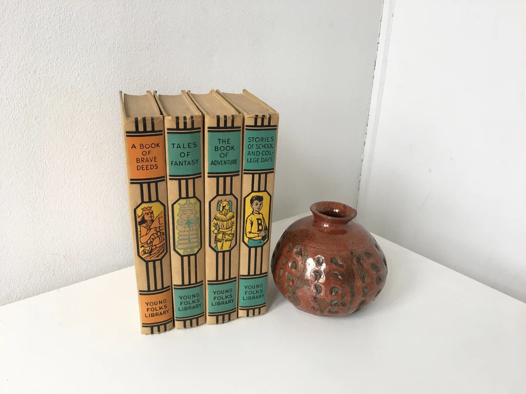 4 Young Folks Library Books 1953-the Book of Adventure-a Book of Brave Deeds-stories of School & ... | Etsy (US)