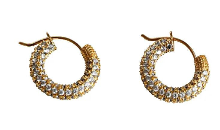 Mini Pave Huggie Hoop Earrings - Ahava J | Ahava Jewels