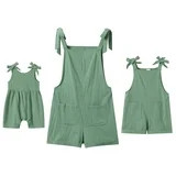 FYMNSI Mommy and Me Short Jumpsuits Matching Outfits Women Casual Sleeveless Loose Rompers Girls ... | Walmart (US)