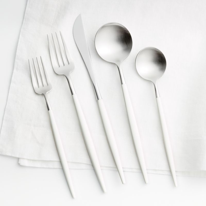 Aero White 5-Piece Placesetting + Reviews | Crate & Barrel | Crate & Barrel