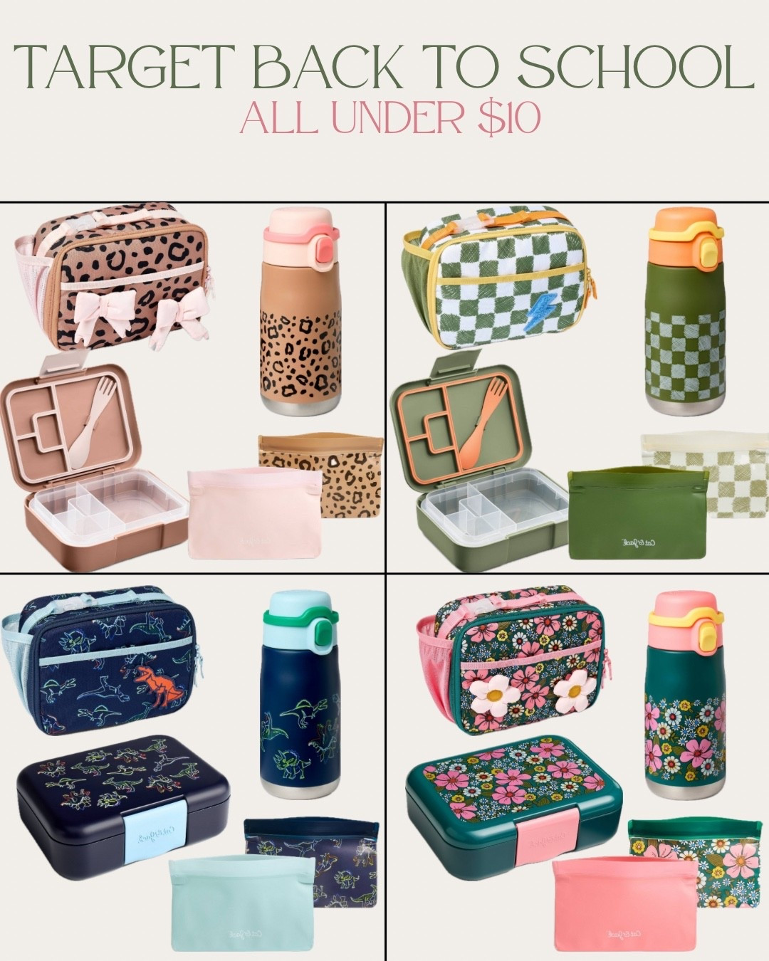 Too good I had to share!! These Target lunch sets are so cute and perfect for the school year! Right now everything is on sale and each item is under $10!

#LTKSaleAlert #LTKKids #LTKSeasonal