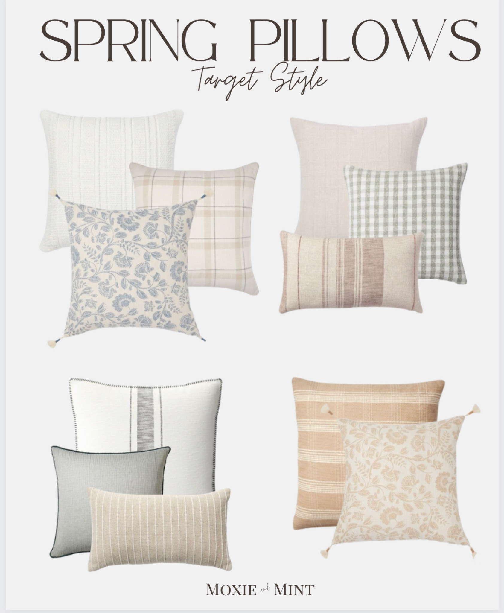 Spring pillow combos from my target haul yesterday! All from Target!

#LTKhome #LTKSeasonal #LTKunder50
