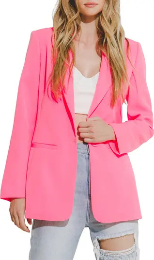 Endless Rose Tailored Single Button Blazer | Nordstrom | Nordstrom