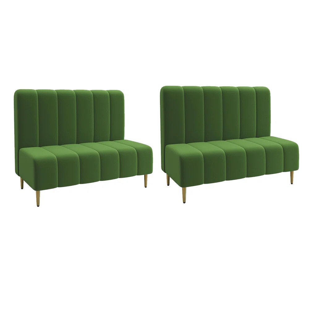 Simple Restaurant Cafe Dessert Shop Benches Polyester Blend Upholstered Bench (Set of 2) | Wayfair North America