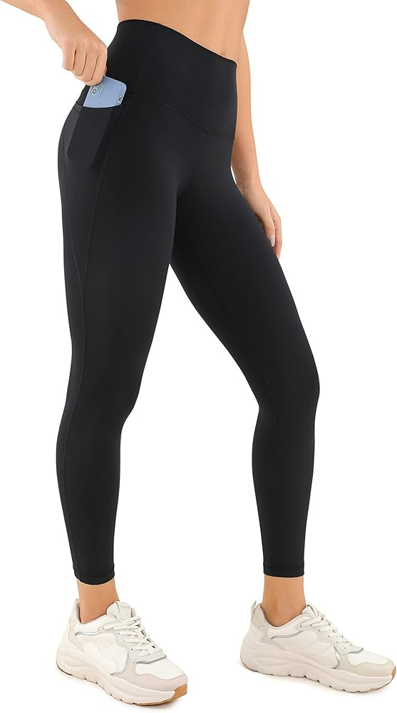 CRZ YOGA Womens Butterluxe Workout Leggings 25 Inches - High Waisted Gym Yoga Pants with Pockets But | Amazon (US)
