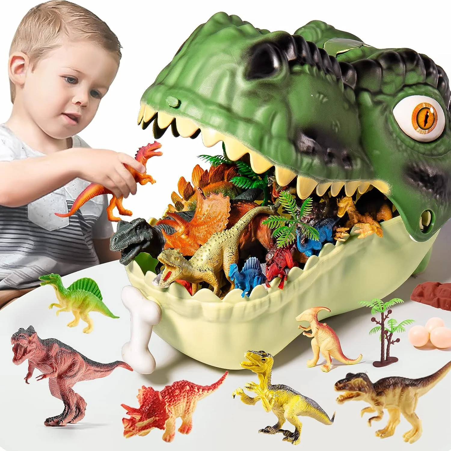 Style-Carry Dinosaur Toys for Kids 3-5 Years, 45Pcs Realistic Dinosaur Toy, Educational Figures, ... | Walmart (US)