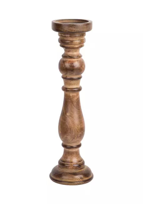Large Mango Wood Candle Holder | Belk