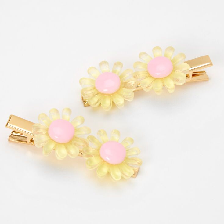 Yellow Daisy Flower Hair Clips - 2 Pack | Claire's (US)