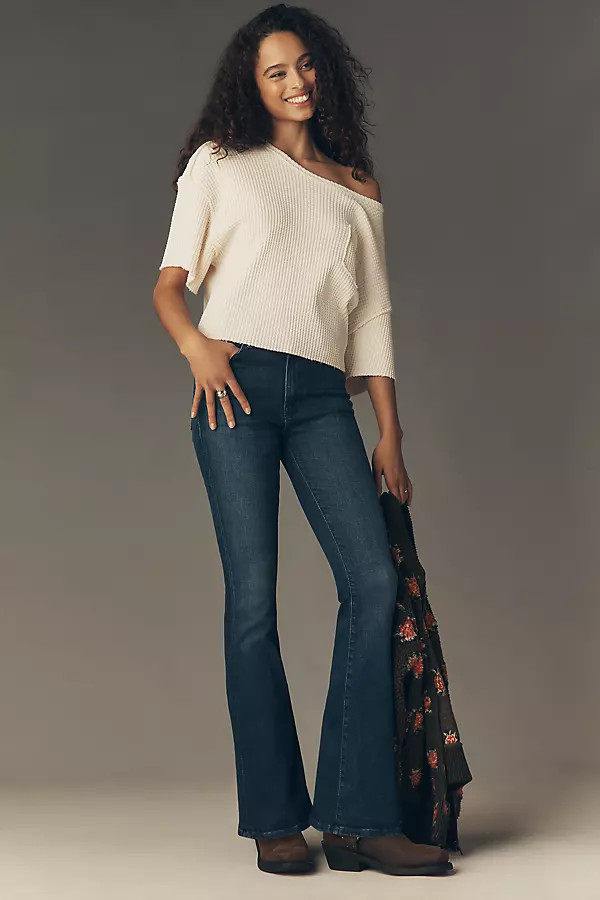 MOTHER The Weekender Mid-Rise Flare Jeans | Anthropologie (US)