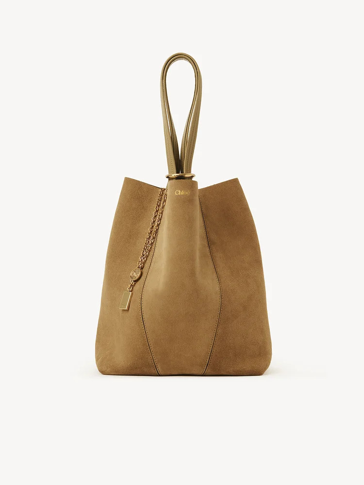 Chloé Spin tote bag in suede leather | Chloe US