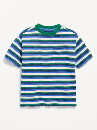 Oversized Short-Sleeve Waffle-Knit T-Shirt for Toddler Boys | Old Navy (US)