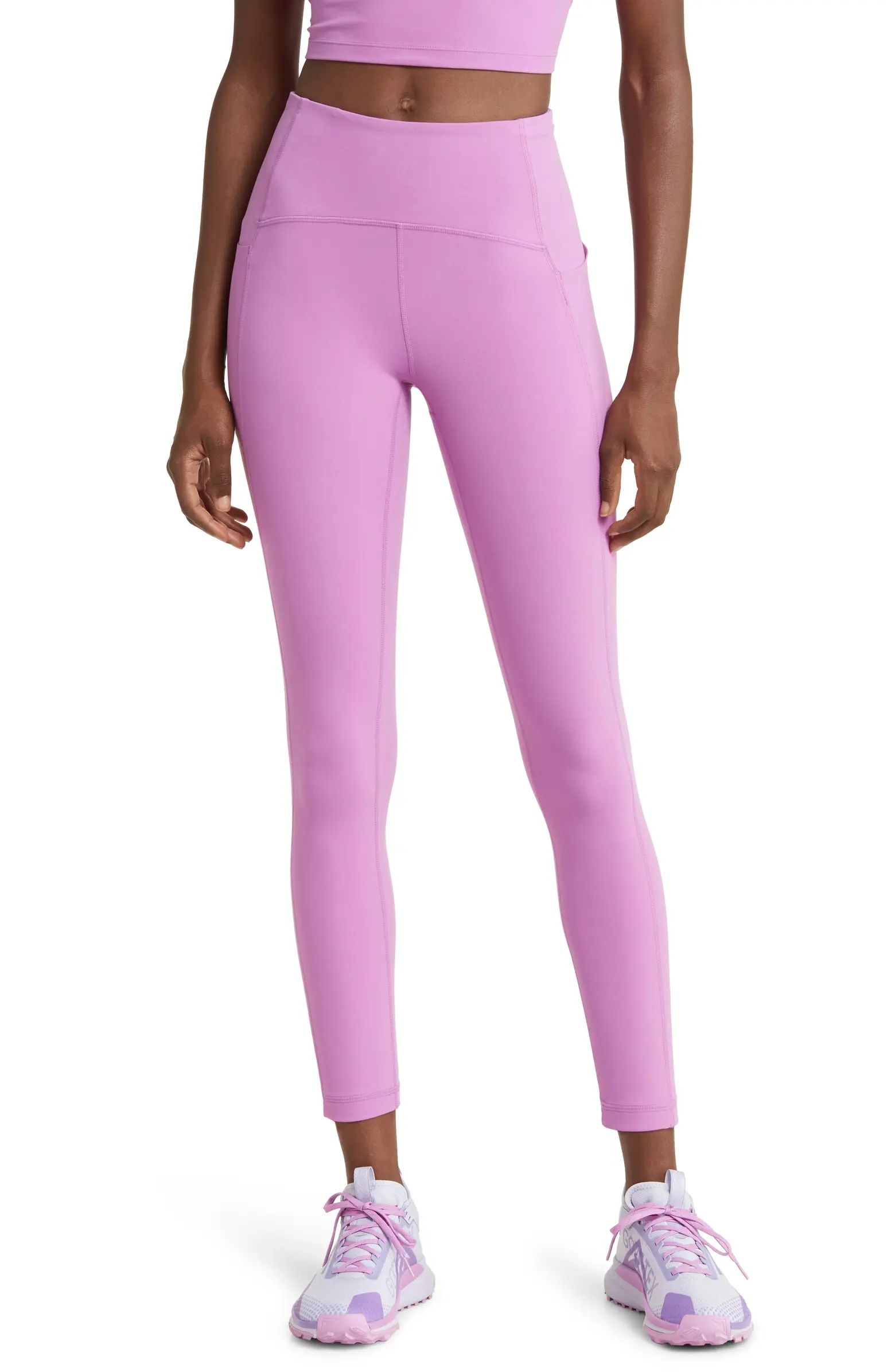 Zella Studio Luxe High Waist Pocket 7/8 Leggings | Nordstrom | Nordstrom
