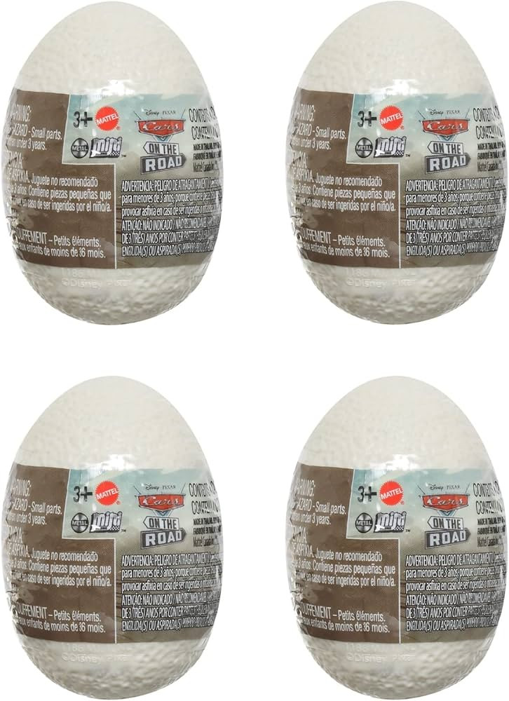 Disney Cars On The Road Mini Racers Mystery Dino Egg Cruisers, Set of 4 | Amazon (US)