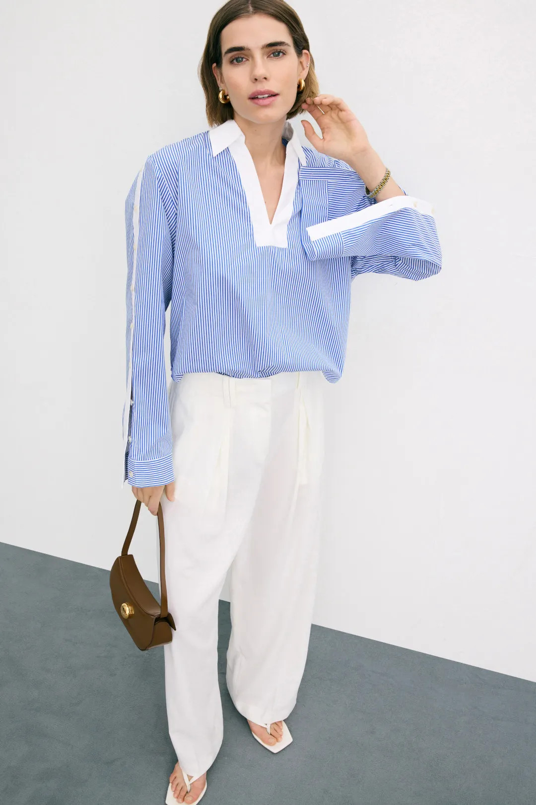 Woven Polo With Button Detail | Rent the Runway