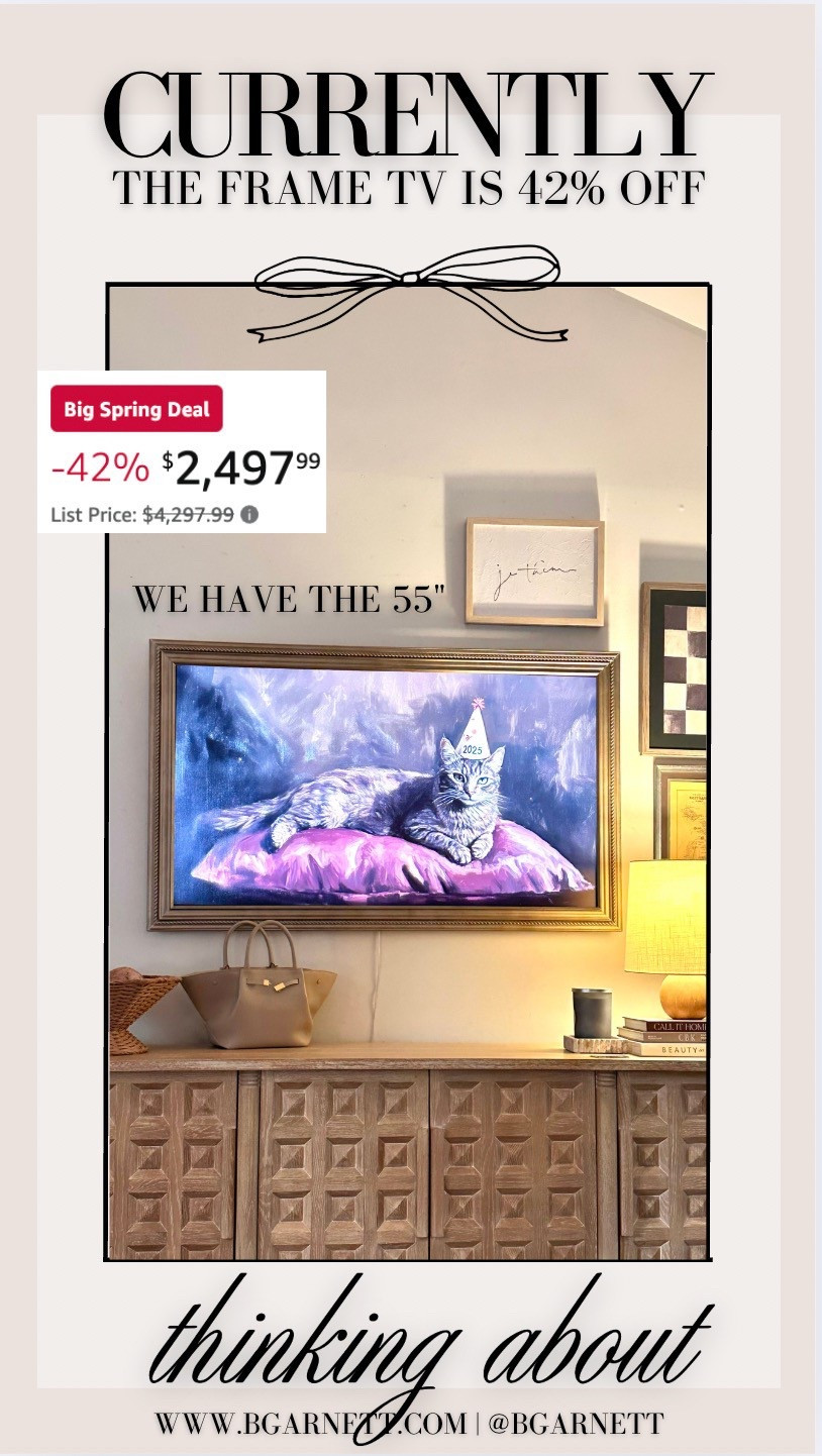 Last find is A BIG ONE! The Frame TV is on major sale! If you’ve been thinking about it, now is definitely the time! 

We have the 55” and we love it 

Fame tv | Samsung frame tv | living room decor | tv | Amazon sale 

#LTKHome #LTKSaleAlert #LTKWatchNow