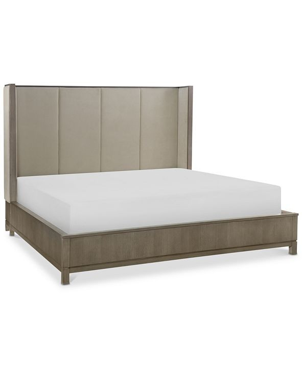 Rachael Ray Highline Upholstered Shelter Queen Bed | Macys (US)