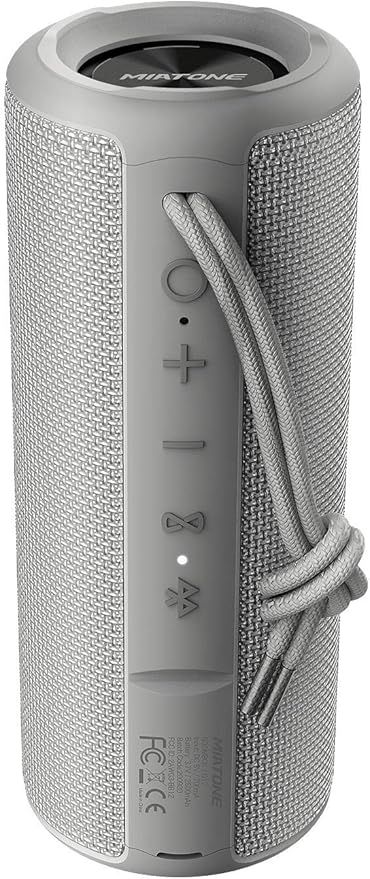 MIATONE Outdoor Portable Bluetooth Wireless Speaker Waterproof - Grey | Amazon (US)