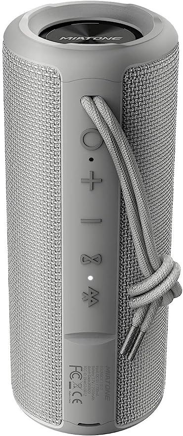 MIATONE Outdoor Portable Bluetooth Wireless Speaker Waterproof - Grey | Amazon (US)