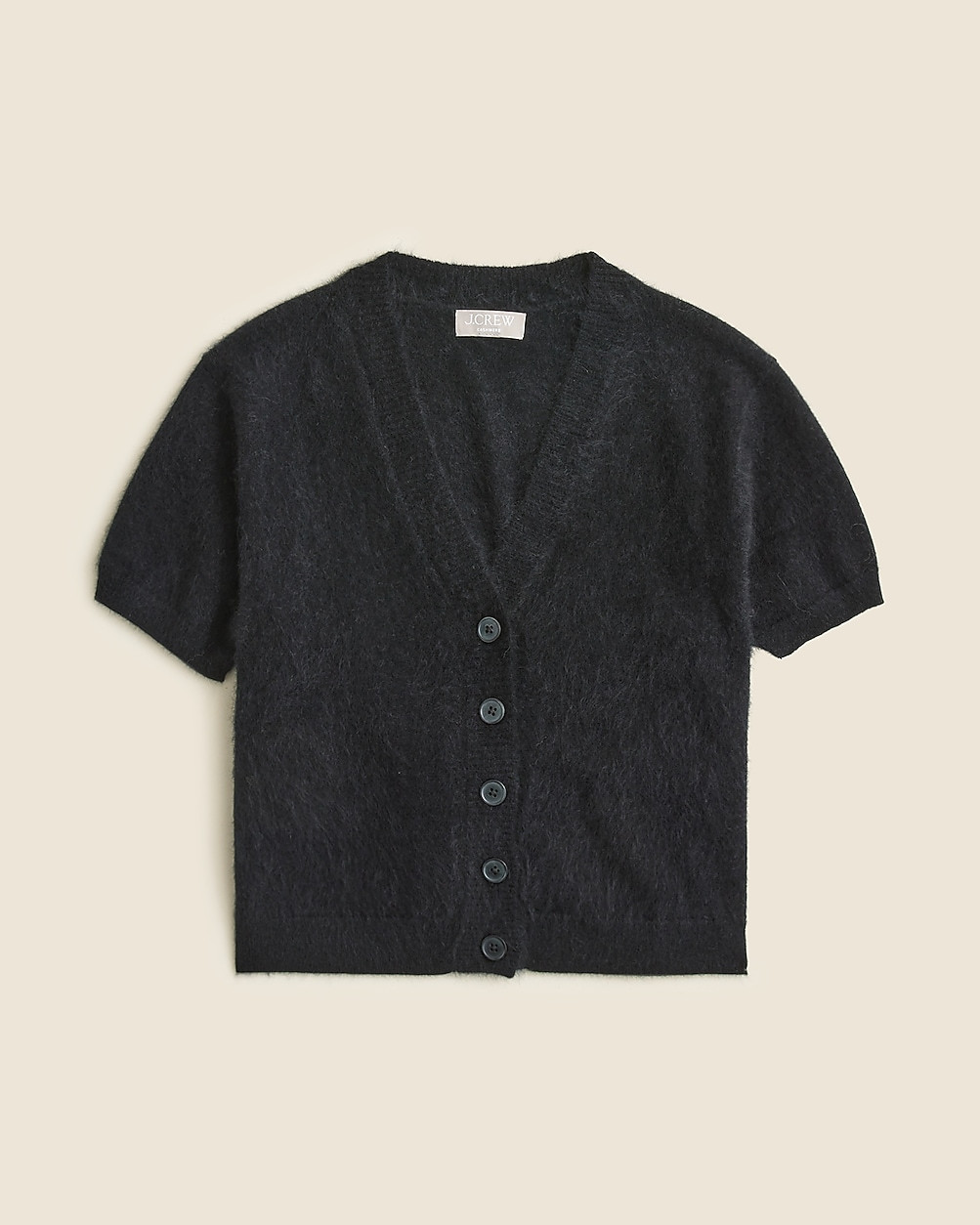 Brushed cashmere short-sleeve cardigan | J. Crew US