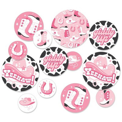 Big Dot of Happiness Rodeo Cowgirl - Pink Western Party Giant Circle Confetti - Party Decorations - Large Confetti 27 Count | Target