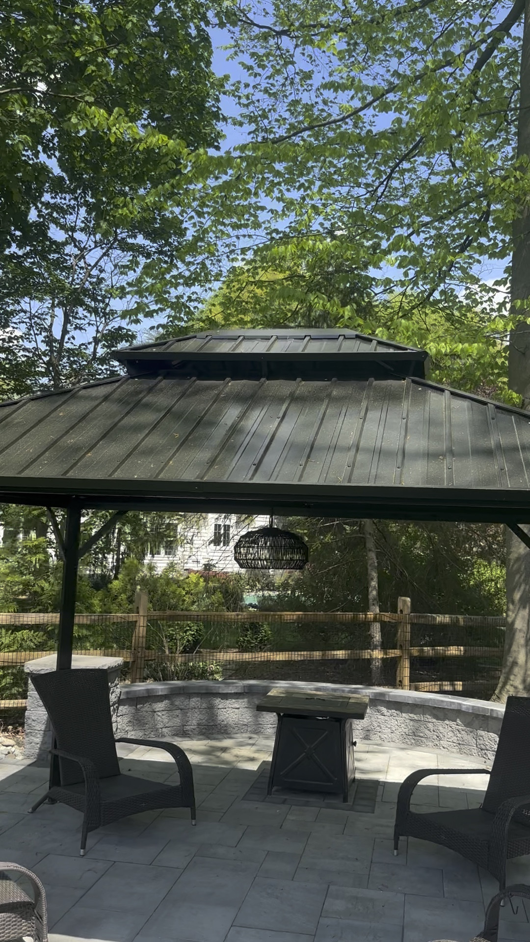 Gazebo 
Exterior decor 
Hard top gazebo 
Patio 
Exterior lights
Backyard design 
Amazon home 
Rattan light 

#LTKfamily #LTKhome #LTKfindsunder100