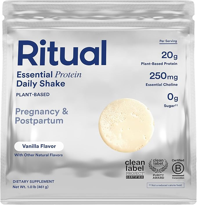 Ritual Prenatal Vegan Plant Based Protein Powder: Choline to Support Pregnancy, Postpartum, & Lac... | Amazon (US)