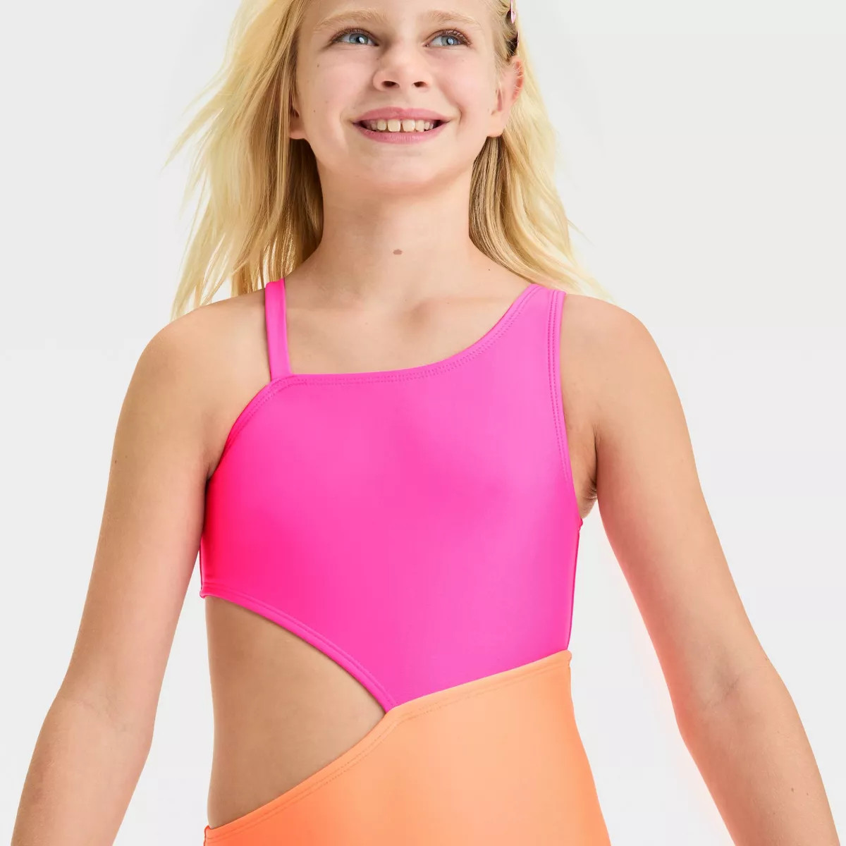 Girls' Solid One Piece Swimsuit - Cat & Jack™ | Target